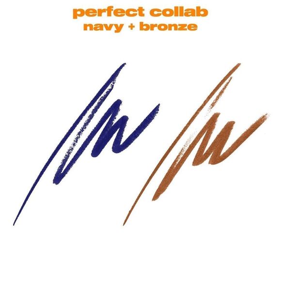 Beauty For Certain Perfect Collab Pencil Eyeliner Set in Navy & Bronze - Picture 2 of 16